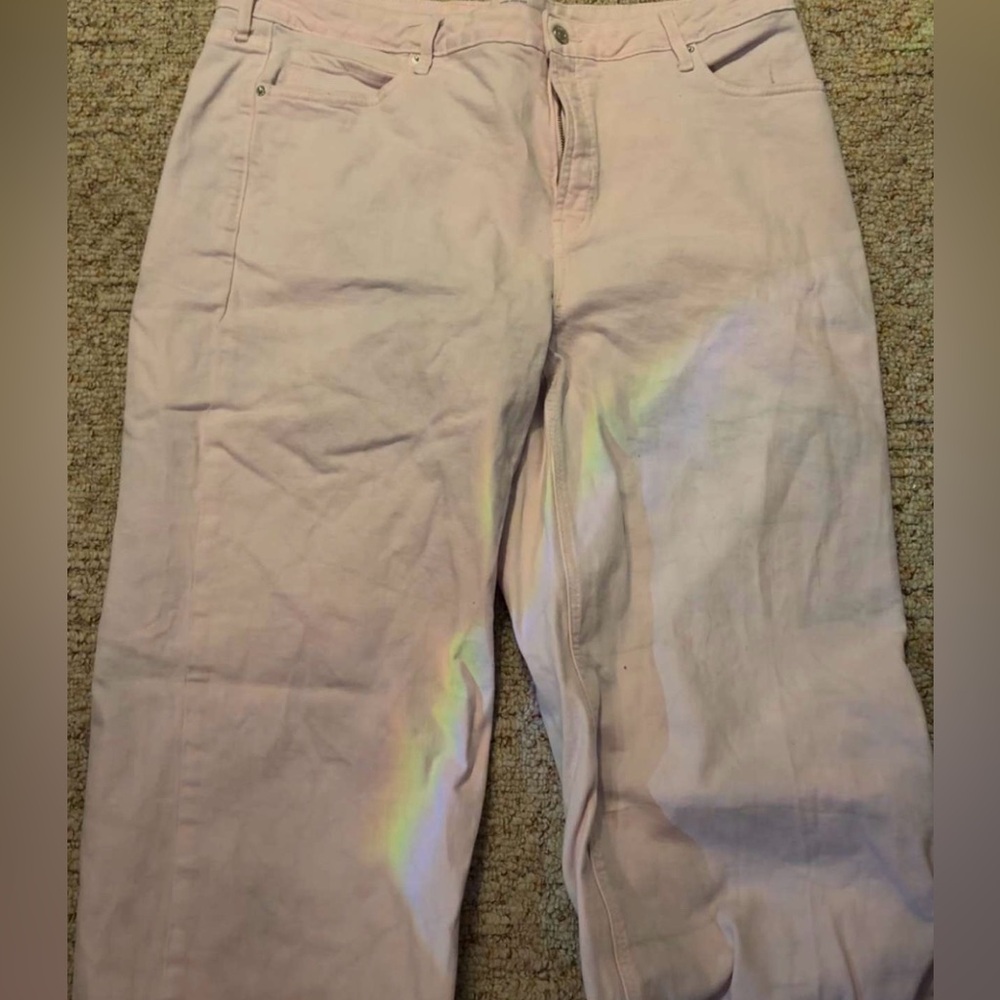 Old Navy Women's Light Pink Straight Leg Jeans